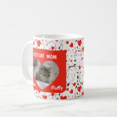 Beste kattenmoeder vader valentijnsfoto koffiemok (Voorkant links)