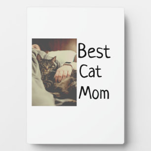 Beste kattenmoeder vader voeg kattenfoto naam cade fotoplaat