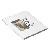 Beste kattenmoeder vader voeg kattenfoto naam cade notitieblok (Schuin)