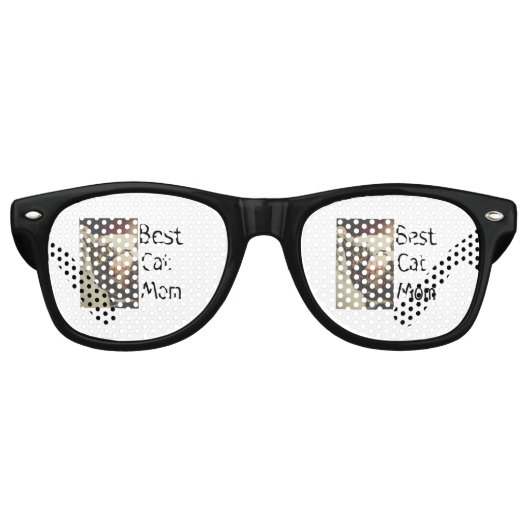 Beste kattenmoeder vader voeg kattenfoto naam cade retro zonnebril (Voorkant)