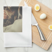 Beste kattenmoeder vader voeg kattenfoto naam cade theedoek (Quarter Fold)