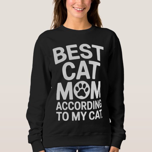 Beste Kattenmoeder Volgens Mijn Kat Cadeau Trui (Voorkant)