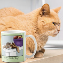 Beste Kattenmoeder Zoete Tabby Kat Moederdag Groen