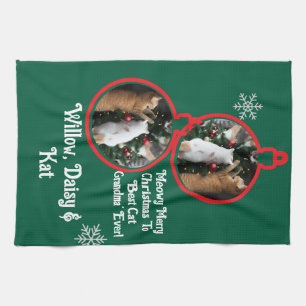 Beste Kattenoma met Kerstmis' Theedoek