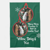 Beste Kattenoma met Kerstmis' Theedoek (Verticaal)