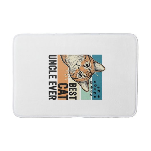 Beste kattenoom ooit vintage kattenliefhebber ontw badmat (Voorkant)