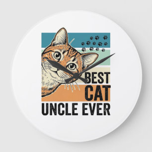Beste kattenoom ooit vintage kattenliefhebber ontw grote klok