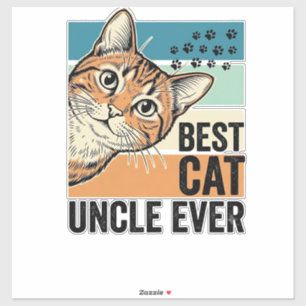 Beste kattenoom ooit vintage kattenliefhebber ontw sticker