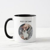Beste Kattenpapa 2 Foto Huisdier Naam Mok (Links)