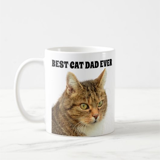BESTE KATTENPAPA Ooit Aangepaste Foto Koffiemok (Links)