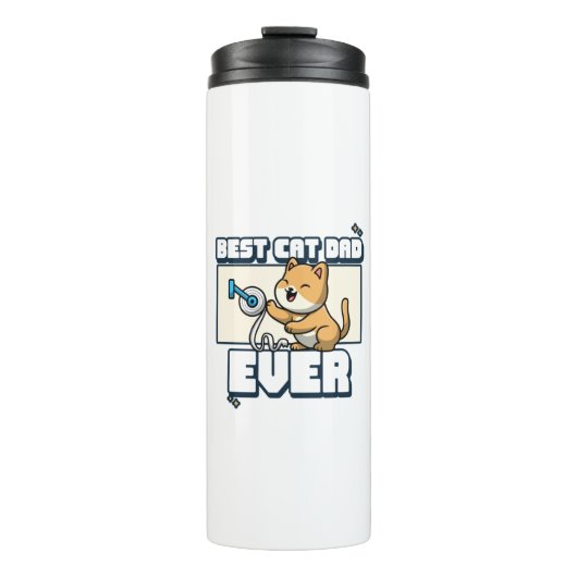 Beste kattenpapa ooit thermosbeker (Voorkant)