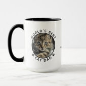 Beste Kattenpapa Twee Foto Moderne Typografie Mok (Links)