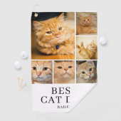 Beste kattenvader foto gepersonaliseerd golfhanddoek (Insitu)