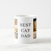 Beste kattenvader foto gepersonaliseerd koffiemok (Center)