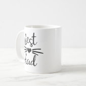 Beste Kattenvader Kitty Gezicht Koffiemok (Voorkant links)