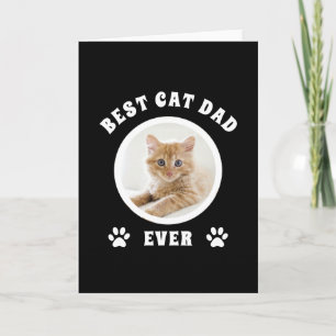 Beste kattenvader ooit aangepaste foto gepersonali kaart
