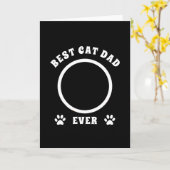 Beste kattenvader ooit aangepaste foto gepersonali kaart (Gele Bloem)