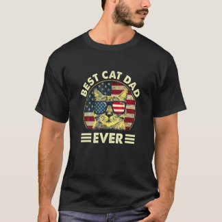 Beste kattenvader ooit Amerikaanse vlag patriottis T-shirt