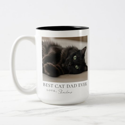Beste kattenvader ooit foto mok (Links)