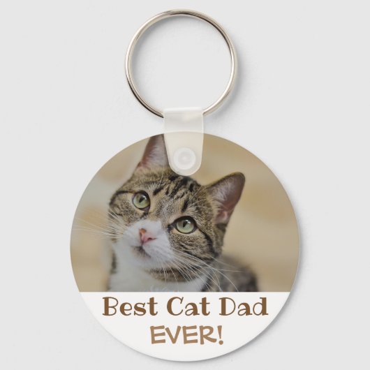 Beste kattenvader ooit foto sleutelhanger (Voorkant)
