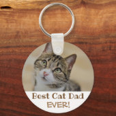 Beste kattenvader ooit foto sleutelhanger (Achterkant)