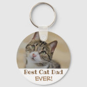 Beste kattenvader ooit foto sleutelhanger (Achterkant)