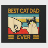 Beste kattenvader ooit Funny Cat Daddy Cadeaupapier (Vlak)