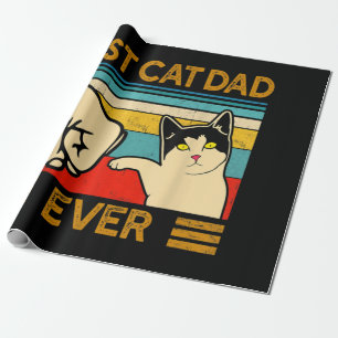 Beste kattenvader ooit Funny Cat Daddy Cadeaupapier