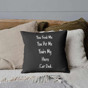 Beste kattenvader ooit gepersonaliseerd houtskool  kussen