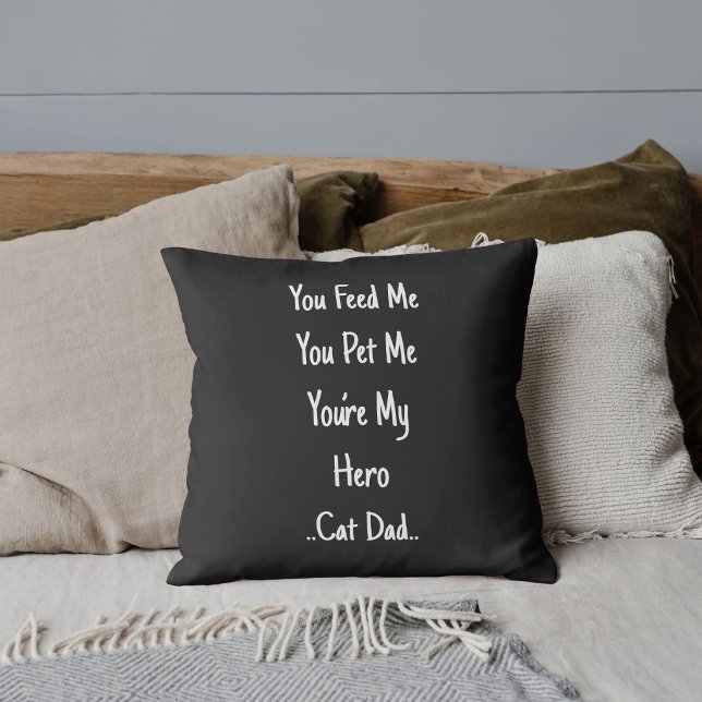 Beste kattenvader ooit gepersonaliseerd houtskool  kussen (Creator heeft geüpload)