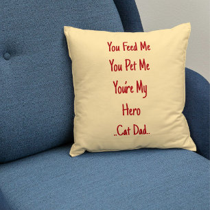 Beste Kattenvader Ooit gepersonaliseerd Red Beige  Kussen