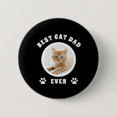 Beste kattenvader ooit Gepersonaliseerde foto Ronde Button 5,7 Cm (Voorkant)
