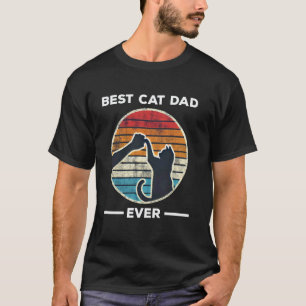 Beste kattenvader ooit grappige kat vader retro t-shirt