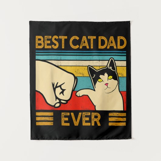 Beste kattenvader ooit grappige kattenpapa wandkleed (Voorkant)