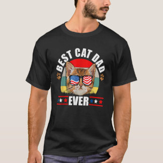 Beste kattenvader ooit kat patriottisch 4 juli vad t-shirt