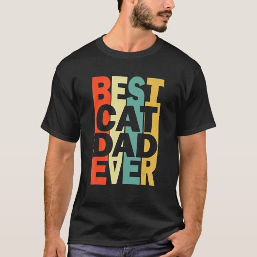 Beste kattenvader ooit Katten Vaderdag 8 T-shirt (Voorkant)