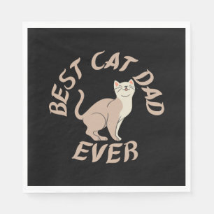 Beste kattenvader ooit, kattenliefhebber vader servet
