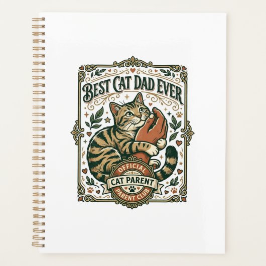 Beste kattenvader ooit Kattenmoeder vader ouder vi Planner (Voorkant)
