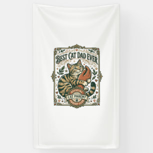 Beste kattenvader ooit Kattenmoeder vader ouder vi Spandoek