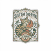 Beste kattenvader ooit Kattenmoeder vader ouder vi Sticker (Voorkant)