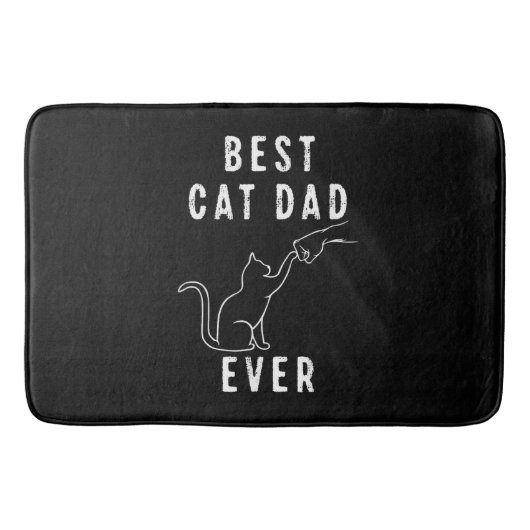 Beste kattenvader ooit Kattenpapa Poot Vuist Opste Badmat (Voorkant)