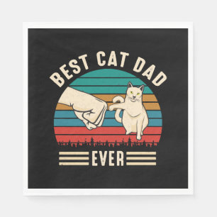 Beste kattenvader ooit kattenvuist vintage mannen servet