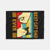 Beste kattenvader ooit leuke cadeau voor kattenlie fleece deken (Voorkant (Horizontaal))