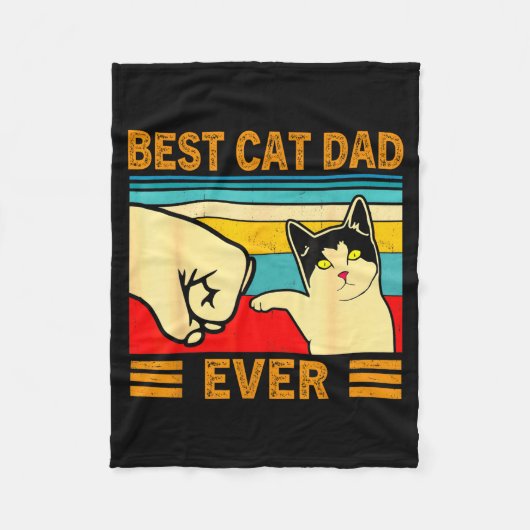 Beste kattenvader ooit leuke cadeau voor kattenlie fleece deken (Voorkant)