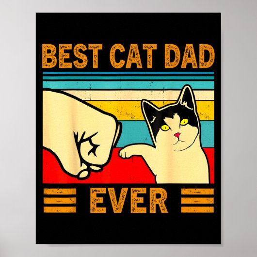 Beste kattenvader ooit leuke cadeaus voor kattenli poster (Voorkant)