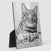 Beste kattenvader ooit moderne aangepaste huisdier fotoplaat (Zijkant)