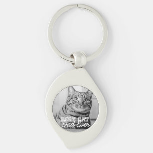 Beste kattenvader ooit moderne aangepaste huisdier sleutelhanger