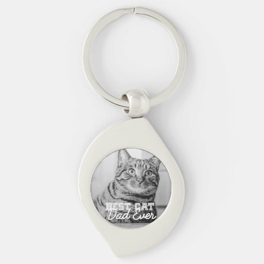 Beste kattenvader ooit moderne aangepaste huisdier sleutelhanger (Voorkant)