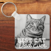 Beste kattenvader ooit moderne aangepaste huisdier sleutelhanger (Voorkant)