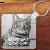 Beste kattenvader ooit moderne aangepaste huisdier sleutelhanger (Achterkant)